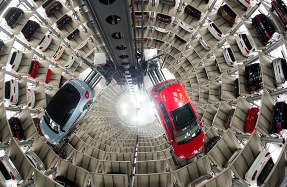 Volkswagen’s car tower elevator