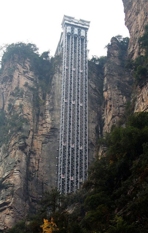a hundred long elevator